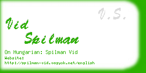 vid spilman business card